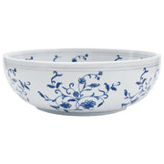 Vidaxx évier à poser rond φ41x14 cm céramique blanc et bleu - afbeelding 2