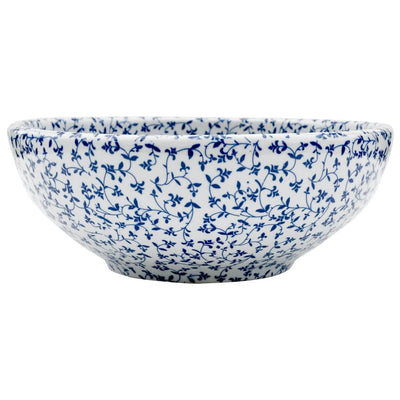 Vidaxx évier à poser rond φ41x14 cm céramique blanc et bleu