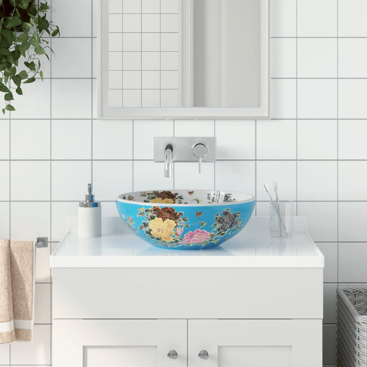 La couche Vidaxl étaitker rond φ41x14 cm en céramique multi-colorant