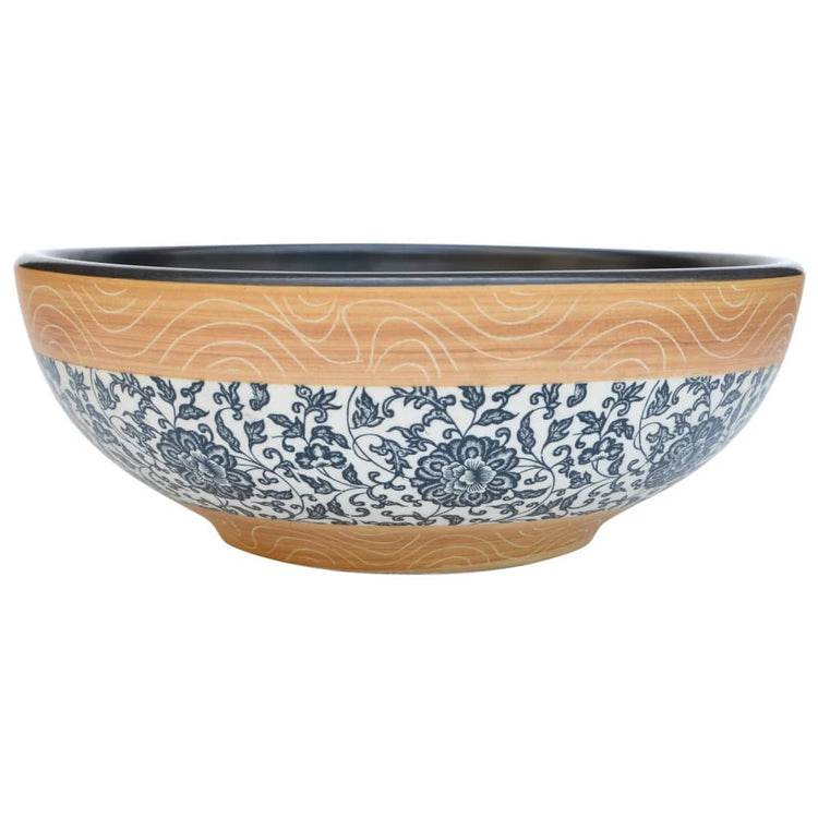 Vidaxx évier en saillie rond φ41x14 cm en céramique multicolore