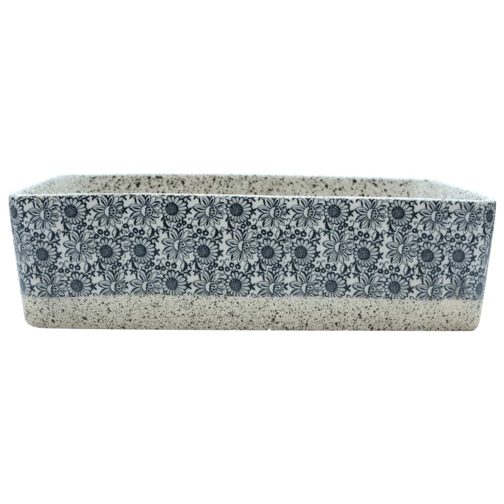 Vidaxx évier à poser rectangulaire 46x35,5x13 cm céramique gris et bleu