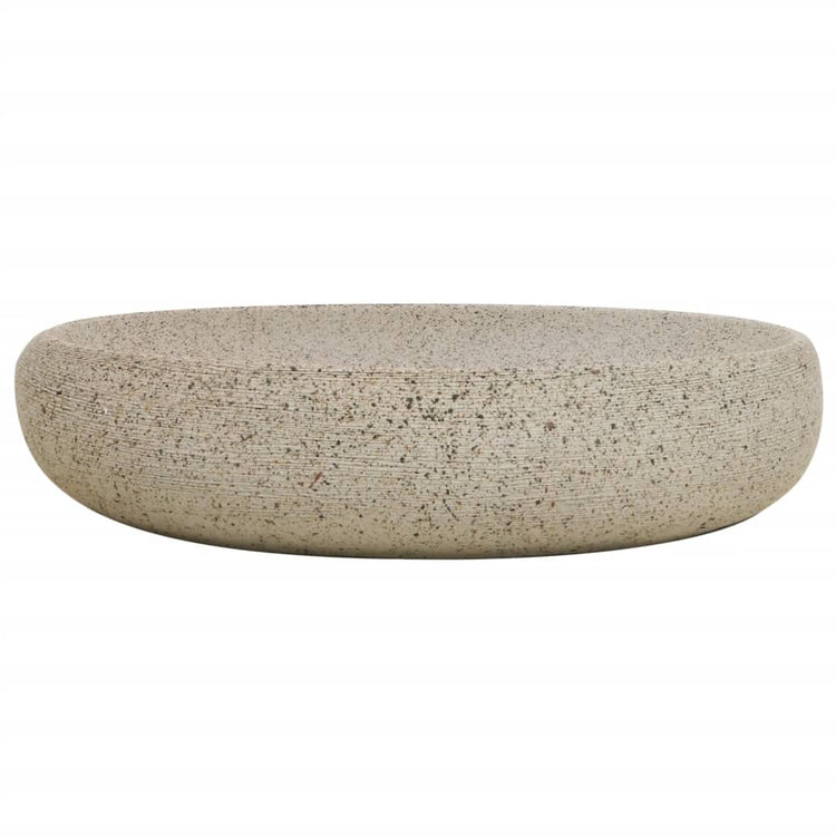 Vidaxx évier à poser ovale 59x40x15 cm céramique couleur sable