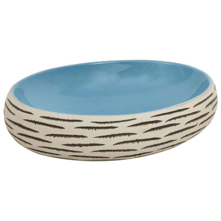 Vidaxl Staction Wasker Ovaal 59x40x15 cm Céramique Multi-Color