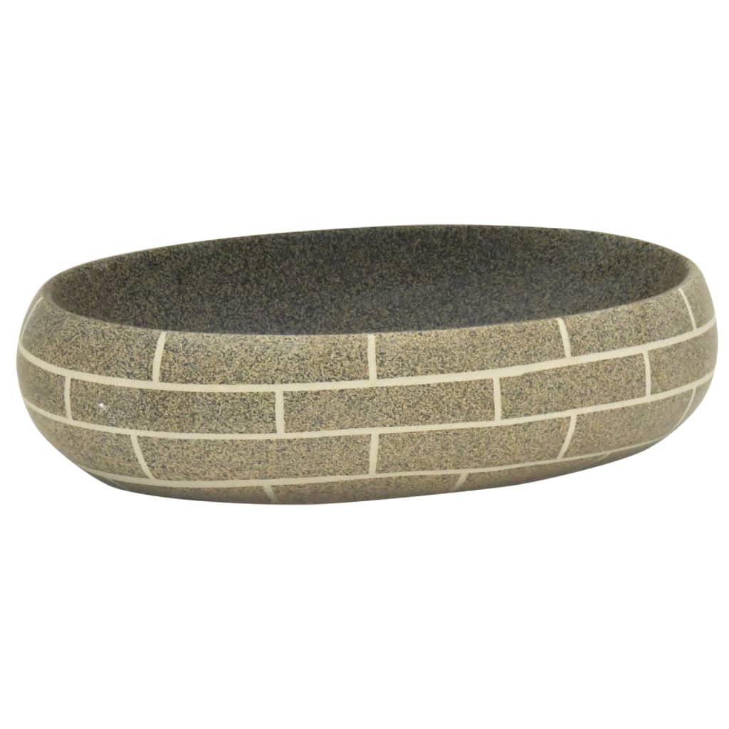 Vidaxl Staction Wasker Ovaal 59x40x15 cm Céramique Multi-Color