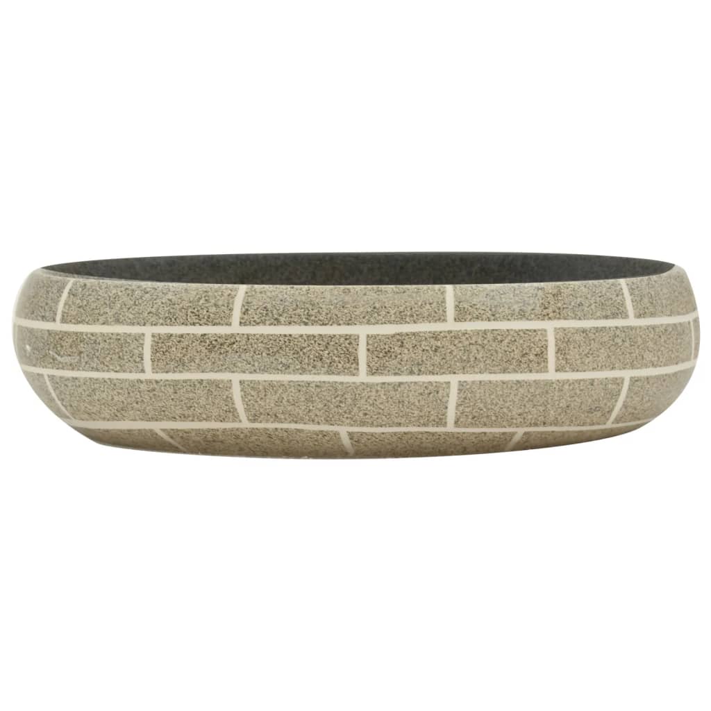 Vidaxl Staction Wasker Ovaal 59x40x15 cm Céramique Multi-Color