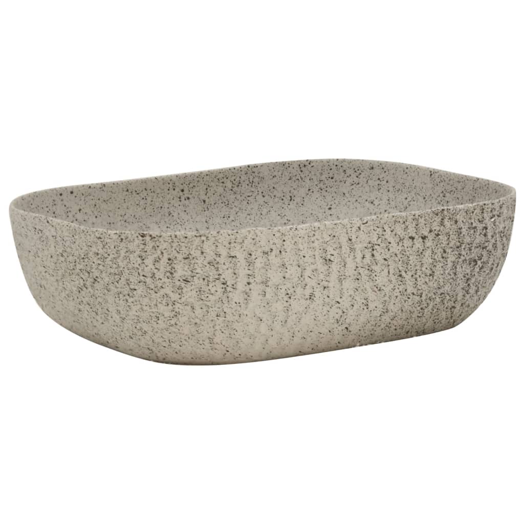 Vidaxl Strack Wasker Rectangular 48x37.5x13,5 cm Gris céramique