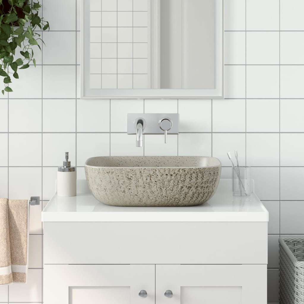Vidaxl Strack Wasker Rectangular 48x37.5x13,5 cm Gris céramique