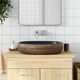 Vidaxl Staction Wasker Ovaal 59x40x14 cm Céramique brun et bleu