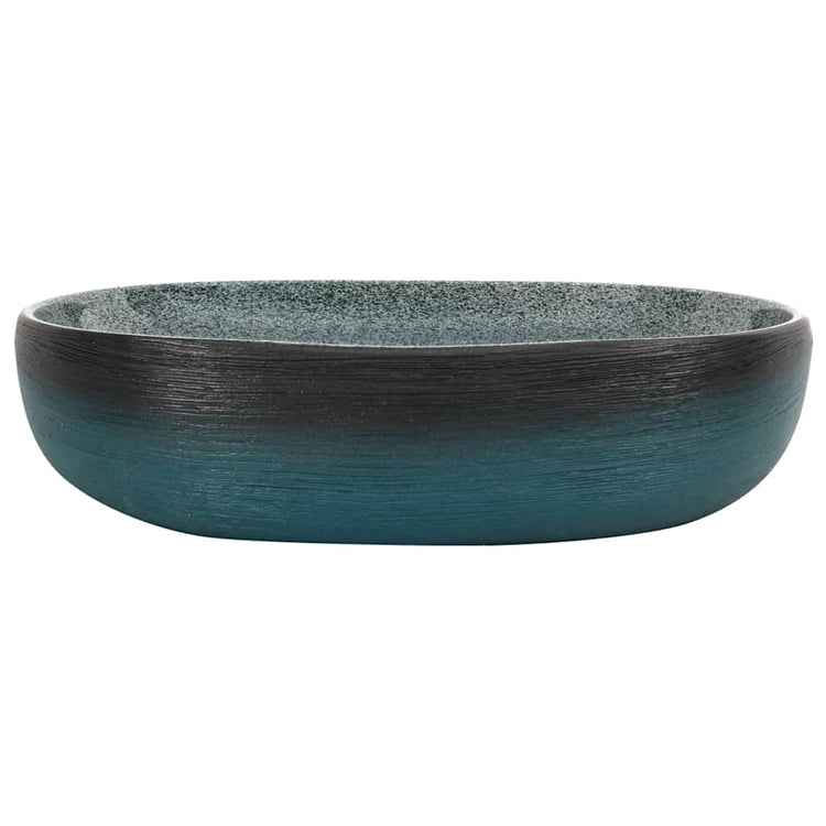 Vidaxl Staction Wasker Ovaal 59x40x14 cm Turquoise en céramique