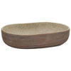 Vidaxl Staction Wash Ban Ovaal 59x40x14 cm Sable en céramique -colore et marron