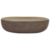 Vidaxl Staction Wash Ban Ovaal 59x40x14 cm Sable en céramique -colore et marron