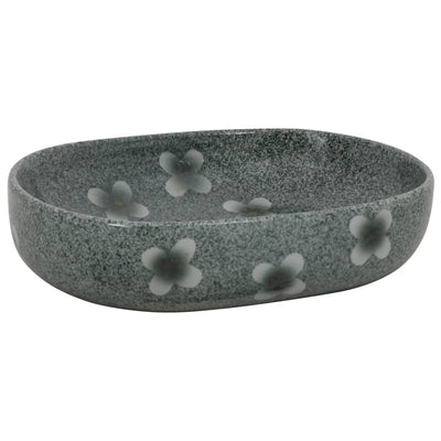 Vidaxl Staction Washer ovaal 59x40x14 cm bleu céramique
