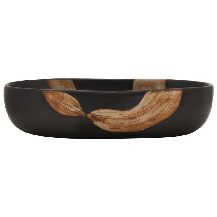 Vidaxl Staction Wasker Ovaal 59x40x14 cm Black en céramique