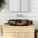 Vidaxl Staction Wasker Ovaal 59x40x14 cm Black en céramique