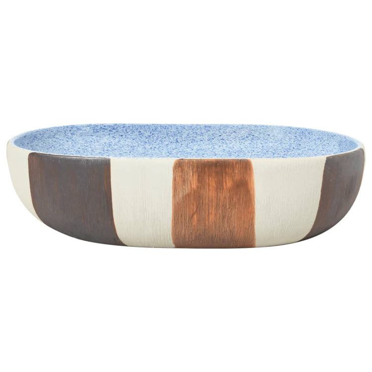 Vidaxl Configuration Wash Bang ovale 59x40x14 cm Céramique Multi-Color