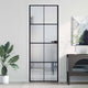 Vidaxx porte intérieure étroite 76x201,5 cm verre trempé et aluminium noir