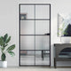 Vidaxx porte intérieure étroite 102,5x201,5 cm verre trempé et aluminium noir