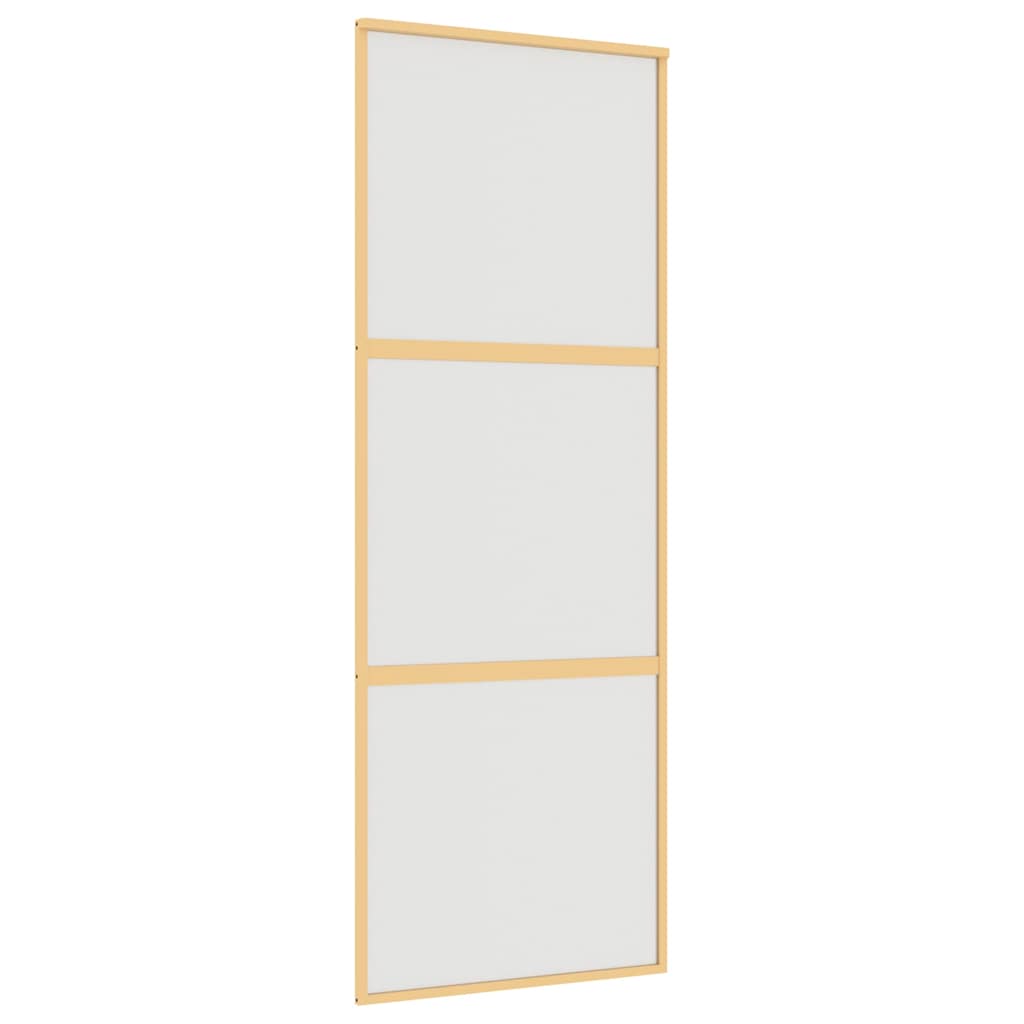 Vidaxl Sliding Porte 76x205 cm Verre ESG mate et aluminium or de couleur