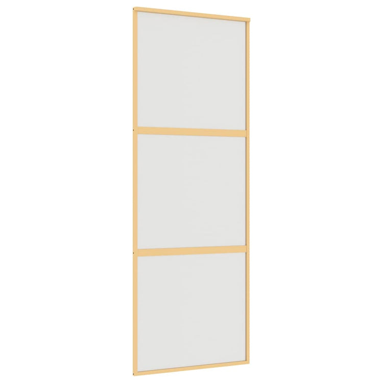 Vidaxl Sliding Porte 76x205 cm Verre ESG mate et aluminium or de couleur