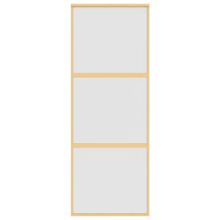 Vidaxl Sliding Porte 76x205 cm Verre ESG mate et aluminium or de couleur