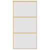 Vidaxl Porte coulissante 102.5x205 cm Verre ESG mate et aluminium or de couleur