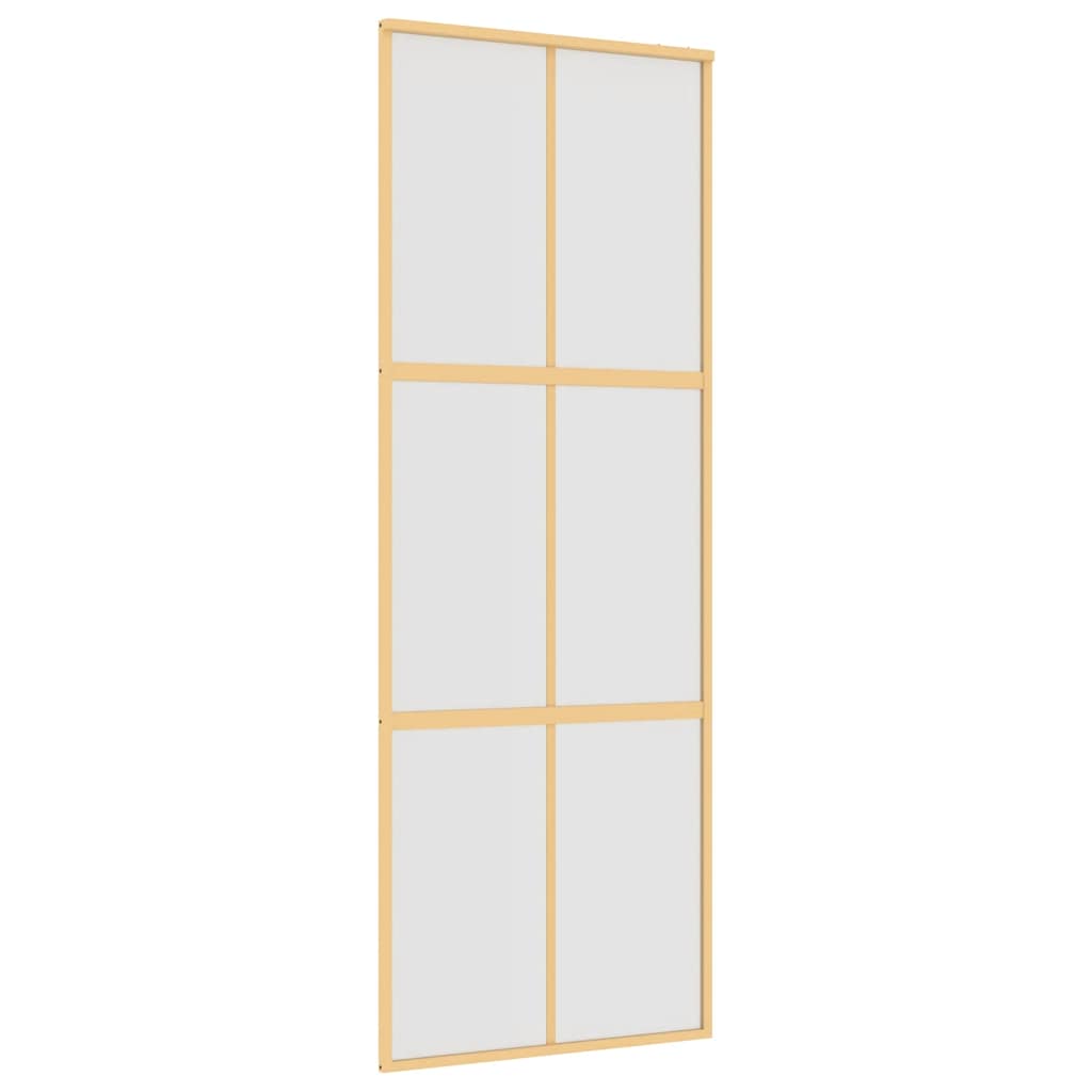 Vidaxx porte coulissante 76x205 cm verre ESG mat et aluminium doré