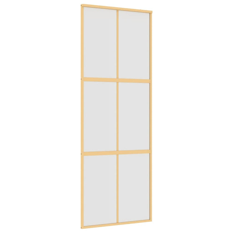 Vidaxx porte coulissante 76x205 cm verre ESG mat et aluminium doré