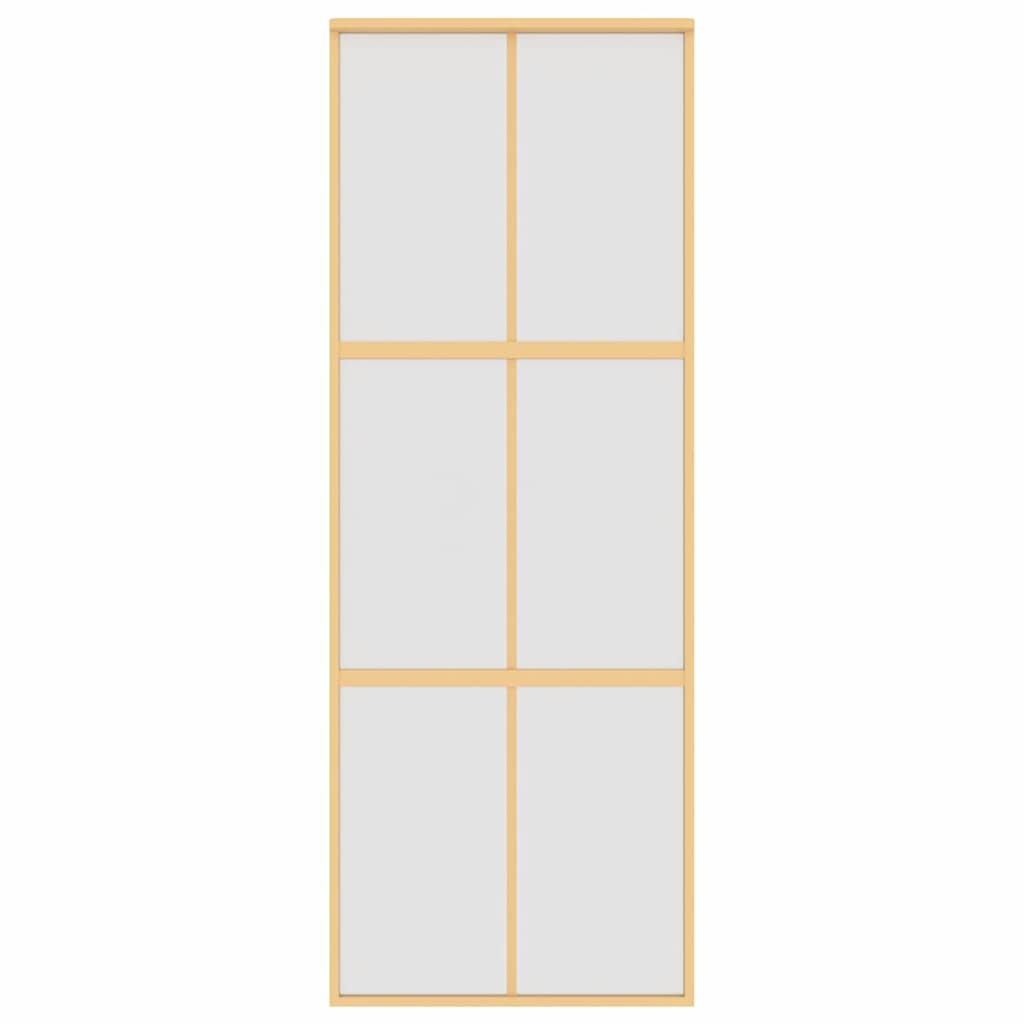 Vidaxx porte coulissante 76x205 cm verre ESG mat et aluminium doré