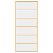Vidaxl Sliding Porte 90x205 cm Verre ESG transparent et en aluminium or de couleur - afbeelding 3