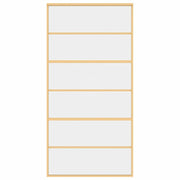 Vidaxl Sliding Porte 102.5x205 cm Verre ESG transparent et couleur or en aluminium - afbeelding 3