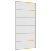 Vidaxx porte coulissante 102,5x205 cm verre ESG mat et aluminium doré - afbeelding 2