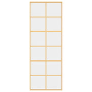 Vidaxl Sliding Porte 76x205 cm Verre ESG transparent et en aluminium or de couleur - afbeelding 3