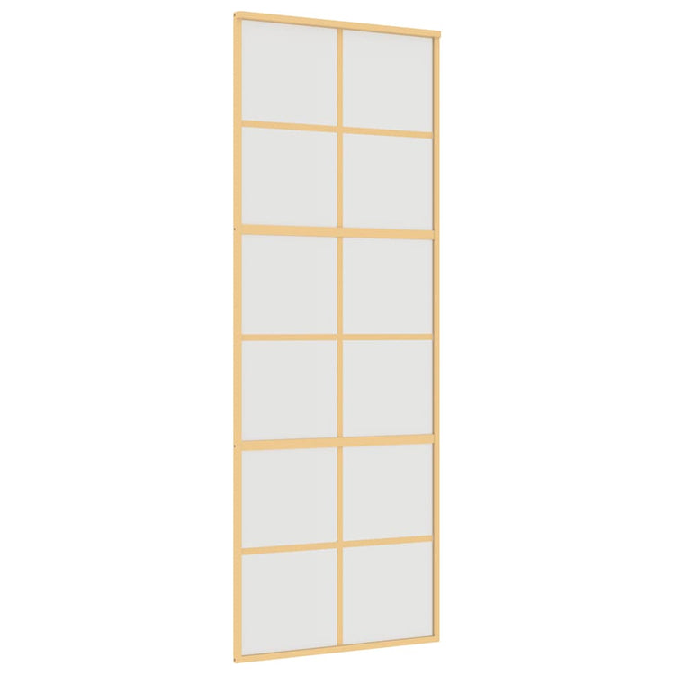 Vidaxl Sliding Porte 76x205 cm Verre ESG mate et aluminium or de couleur