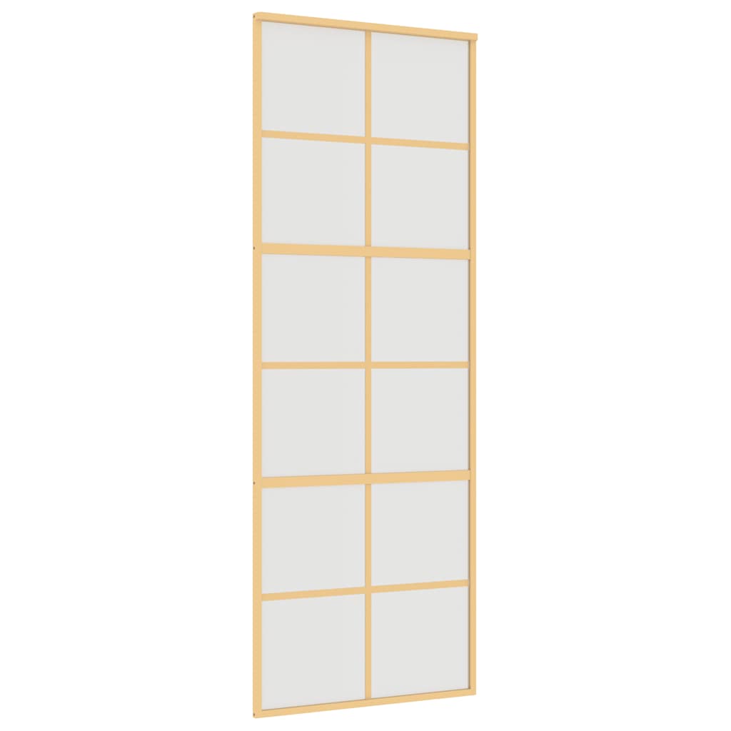 Vidaxl Sliding Porte 76x205 cm Verre ESG mate et aluminium or de couleur