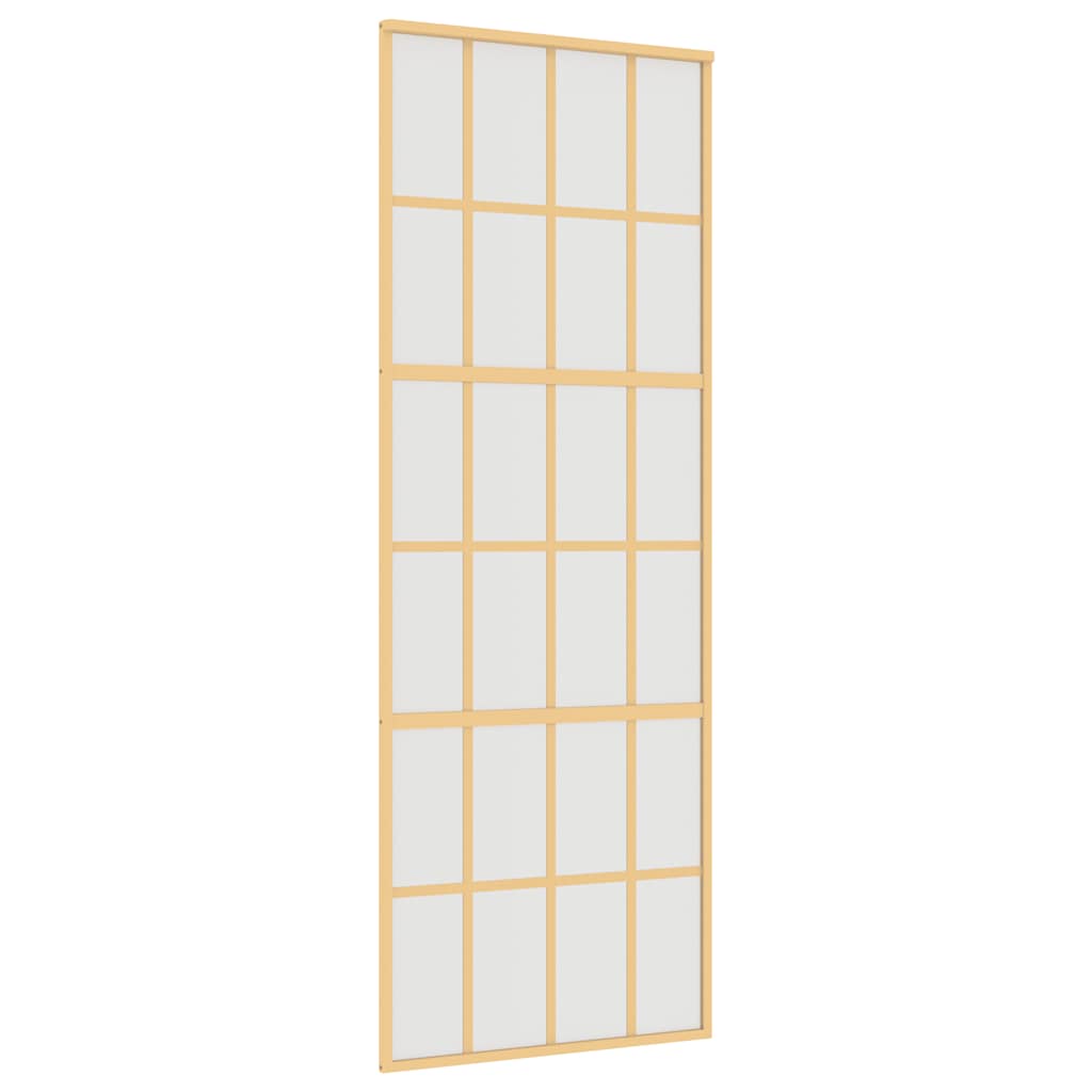 Vidaxx porte coulissante 76x205 cm verre ESG mat et aluminium doré