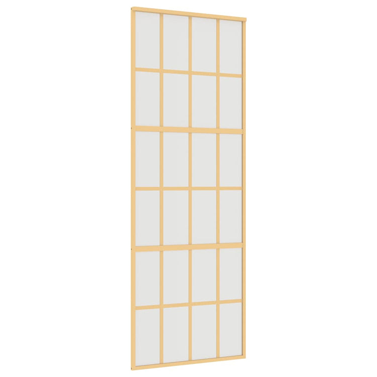 Vidaxx porte coulissante 76x205 cm verre ESG mat et aluminium doré