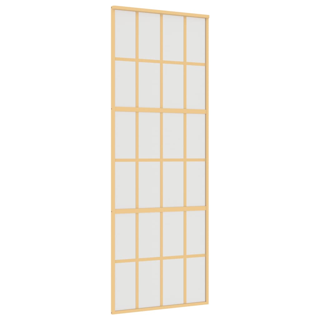 Vidaxl Sliding Porte 76x205 cm Verre ESG mate et aluminium or de couleur