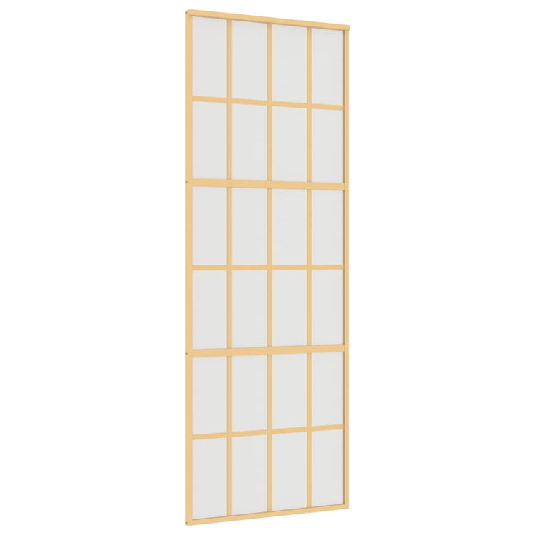 Vidaxl Sliding Porte 76x205 cm Verre ESG mate et aluminium or de couleur