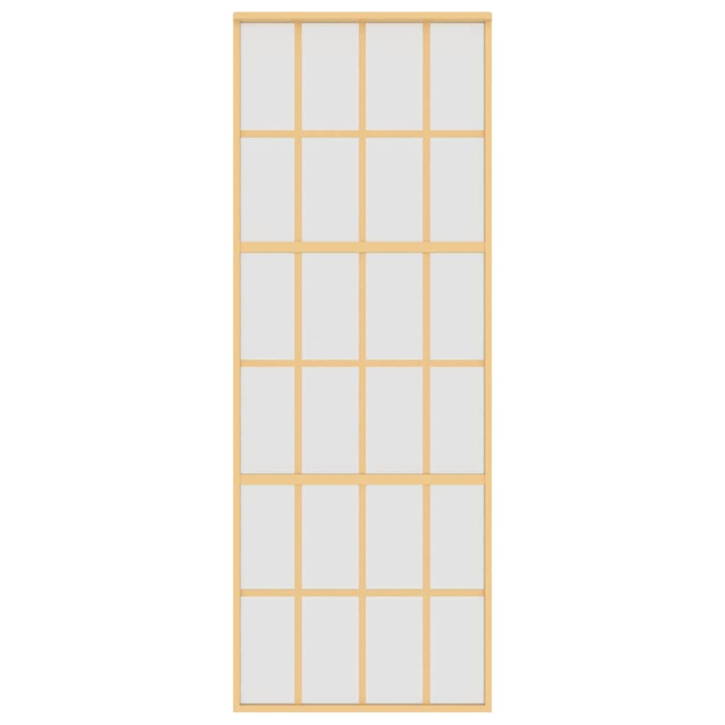 Vidaxx porte coulissante 76x205 cm verre ESG mat et aluminium doré