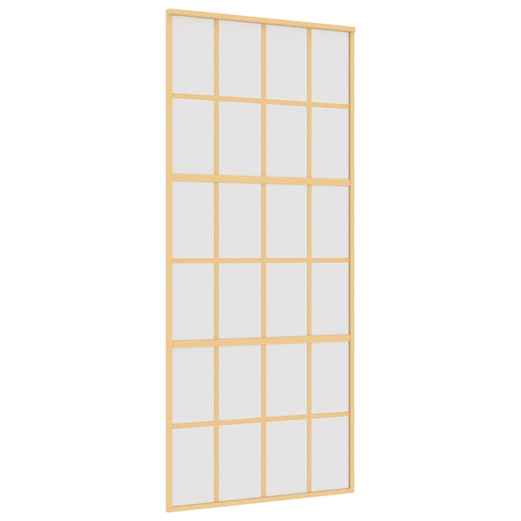 Vidaxx porte coulissante 90x205 cm verre ESG mat et aluminium doré