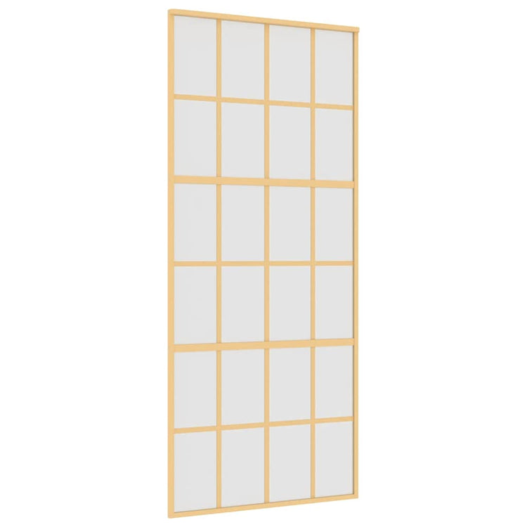 Vidaxx porte coulissante 90x205 cm verre ESG mat et aluminium doré