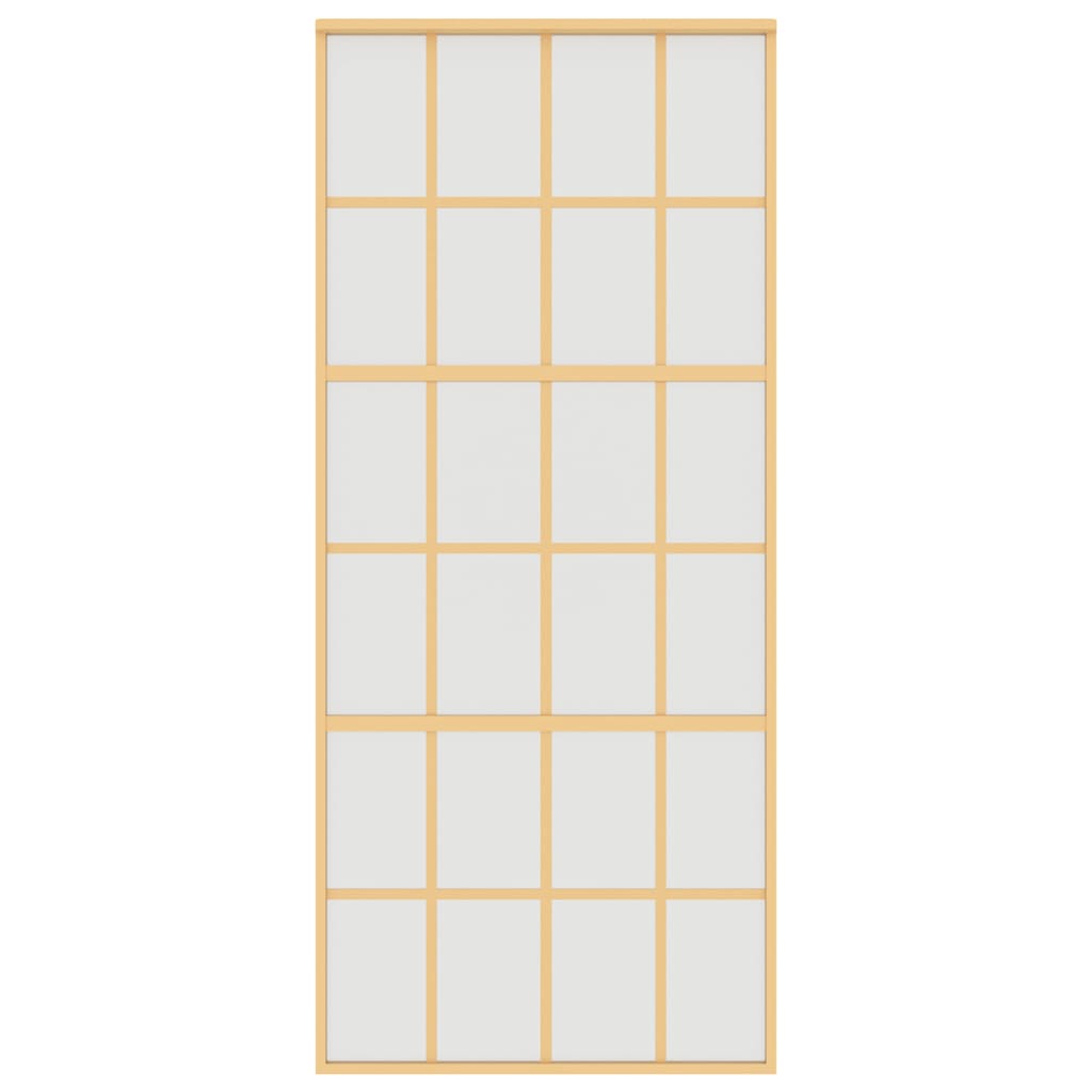 Vidaxx porte coulissante 90x205 cm verre ESG mat et aluminium doré