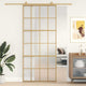 Vidaxx porte coulissante 90x205 cm verre ESG mat et aluminium doré