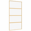 Vidaxl Sliding Porte 102.5x205 cm Verre ESG transparent et couleur or en aluminium