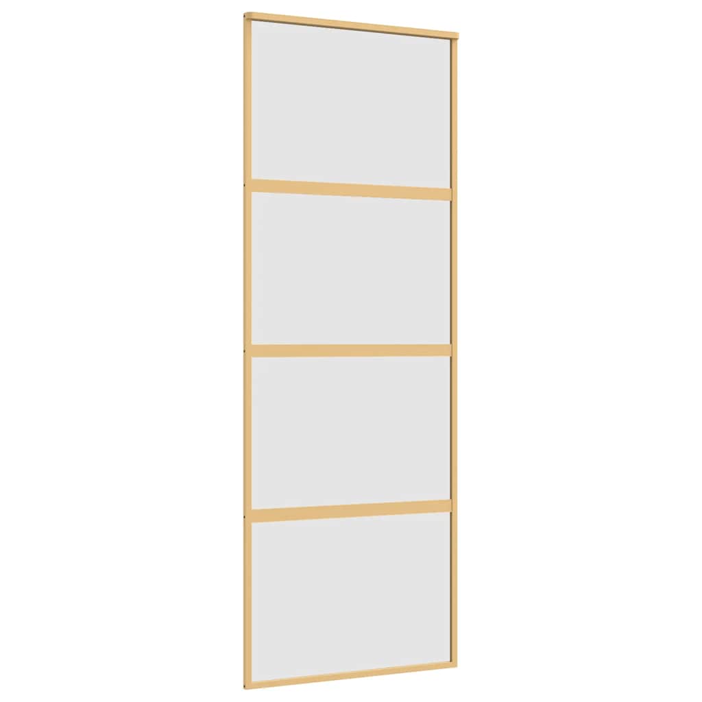Vidaxx porte coulissante 76x205 cm verre ESG mat et aluminium doré