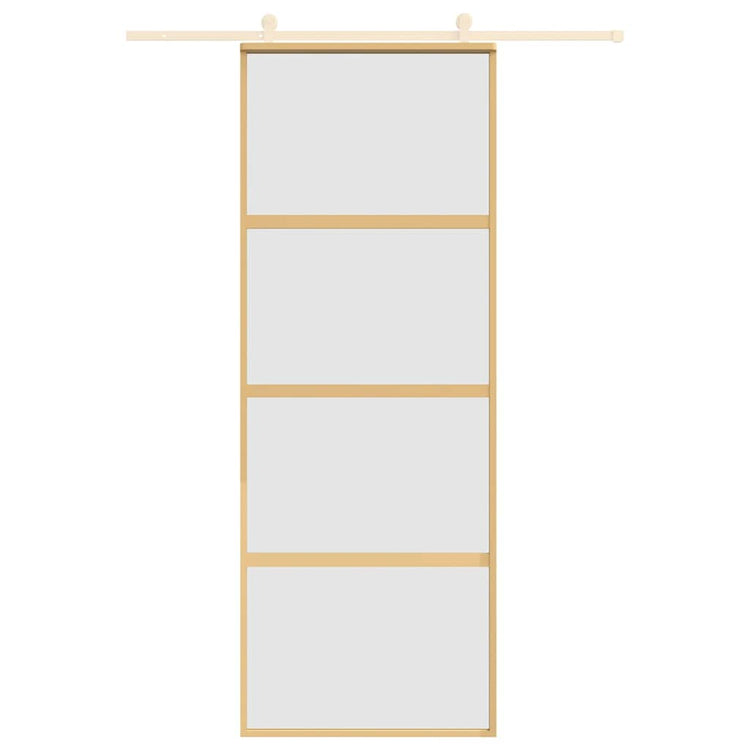 Vidaxx porte coulissante 76x205 cm verre ESG mat et aluminium doré