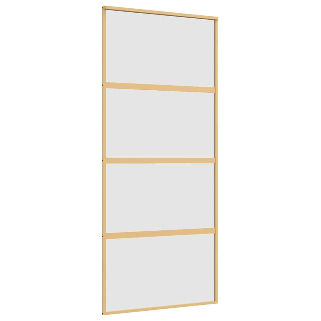 Vidaxx porte coulissante 90x205 cm verre ESG mat et aluminium doré