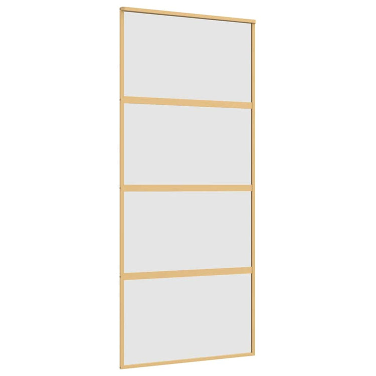 Vidaxx porte coulissante 90x205 cm verre ESG mat et aluminium doré