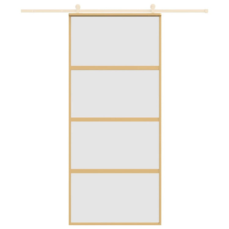 Vidaxx porte coulissante 90x205 cm verre ESG mat et aluminium doré
