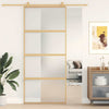 Vidaxx porte coulissante 90x205 cm verre ESG mat et aluminium doré